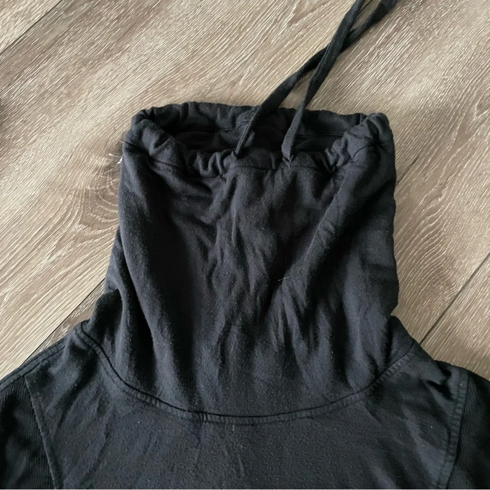 Athleta Coaster Luxe Cowl Neck Pullover Sweatshirt‎ in Black Size Small